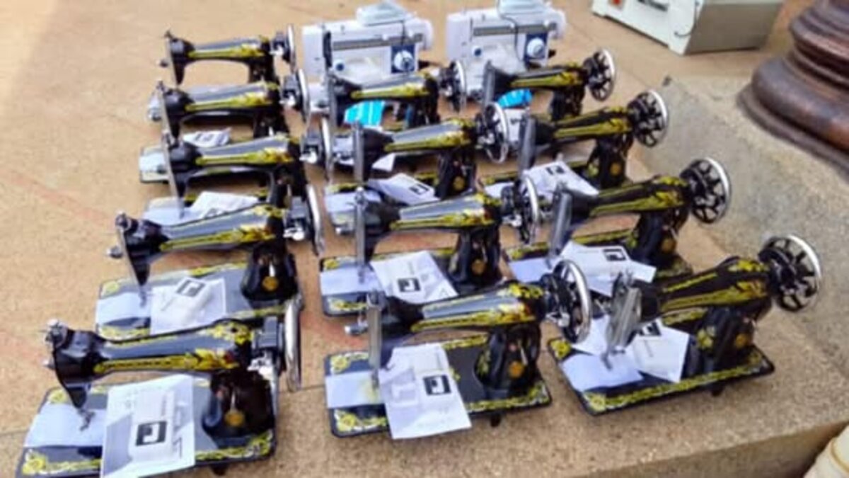 Brand new sewing machines purchased by Widows Oil Ministry for women in Uganda